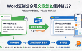 Word复制公众号文章怎么保持格式？