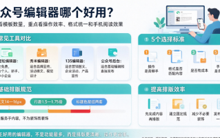 公众号编辑器哪个好用？免费公众号排版工具怎么选？