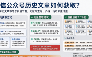 微信公众号历史文章如何获取？分享几种实用方法