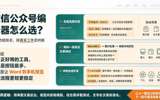 微信公众号编辑器推荐 先看自己的需求