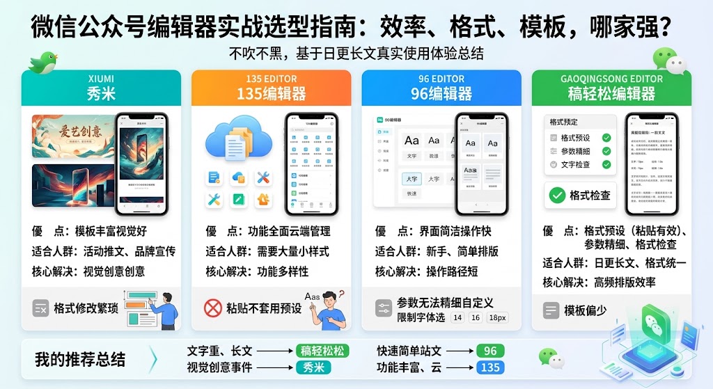 微信公众号编辑器推荐：我用过4款后，留在了稿轻松编辑器-第1张图片