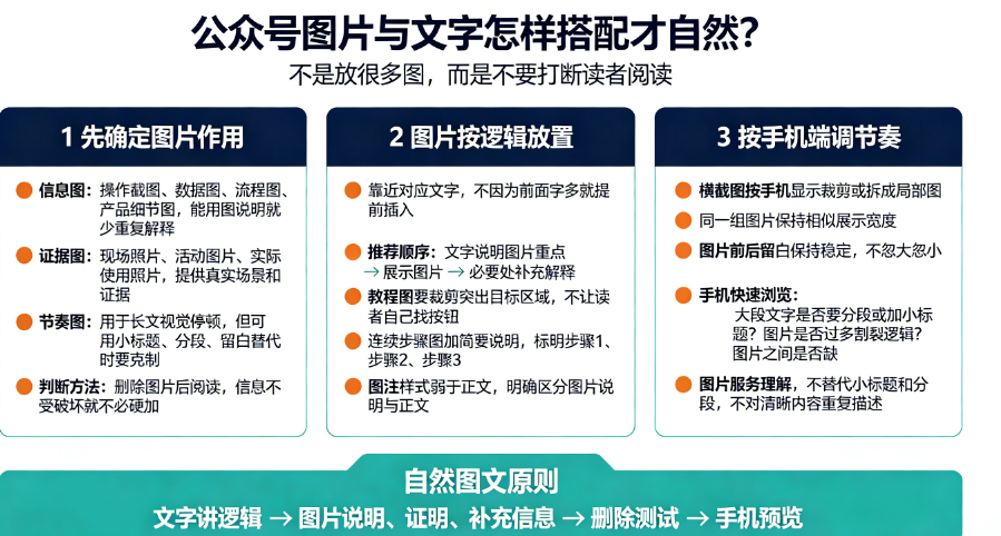 公众号图片与文字怎样搭配才比较自然？-第1张图片