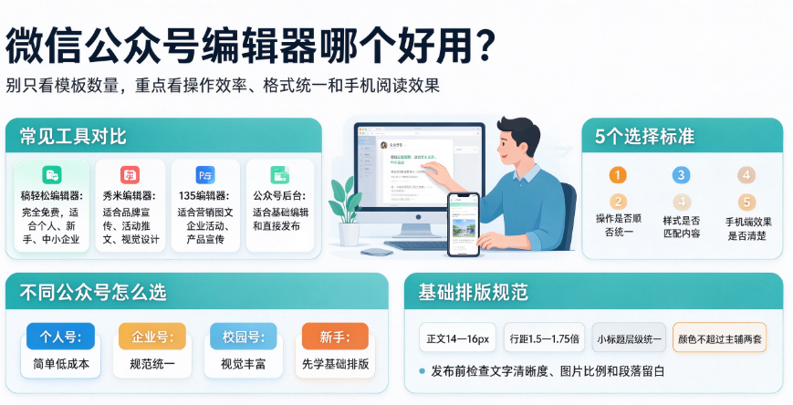 微信公众号编辑器哪个好用?2026年常用公众号排版工具推荐-第1张图片 微信公众号编辑器哪个好用?2026年常用公众号排版工具推荐-第1张图片