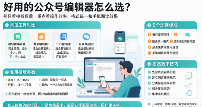 好用的公众号编辑器有哪些?2026年常用微信公众号排版工具推荐-第1张图片 好用的公众号编辑器有哪些?2026年常用微信公众号排版工具推荐-第1张图片
