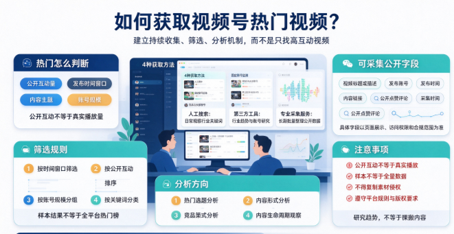 如何获取视频号热门视频？2026年视频号爆款内容采集与分析方法-第1张图片